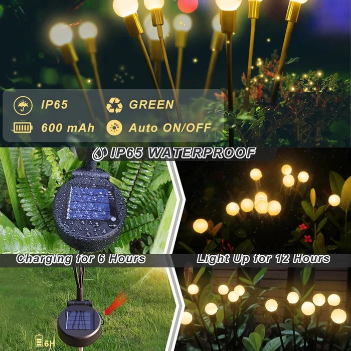Solar Powered Firefly Garden Light warmyard