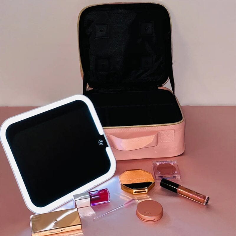 Makeup Bag with LED Mirror
