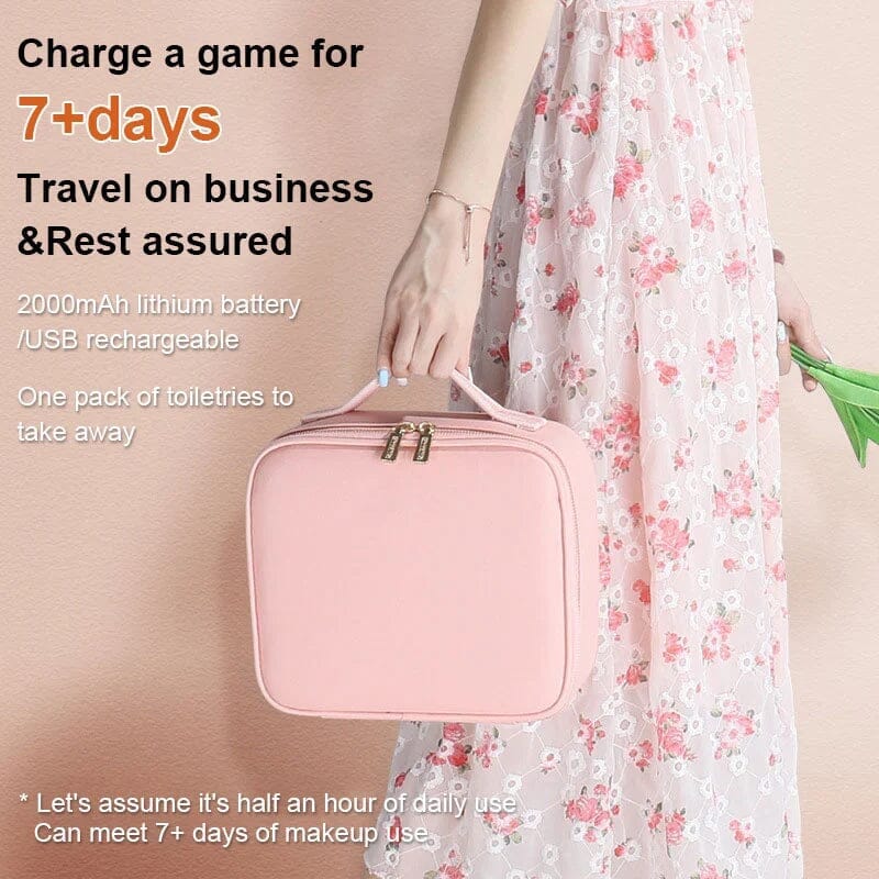 Makeup Bag with LED Mirror