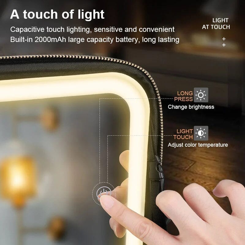 Makeup Bag with LED Mirror