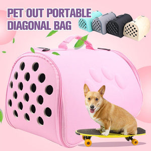Pet out portable diagonal cross-breathable space bag