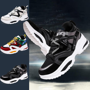 Fashion Chunky Sneakers Platform Lace Up Dad Shoes for Walking