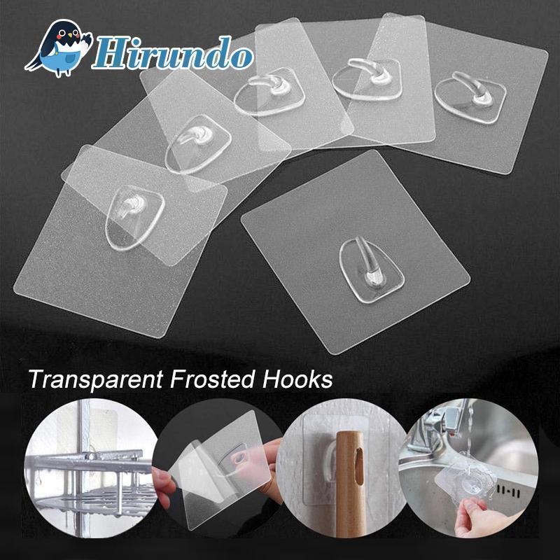 Hirundo® Waterproof Reusable Seamless Sticky Transparent Frosted Hooks