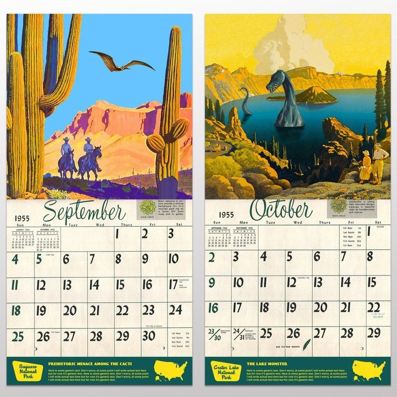 2022 National Park Monsters Calendar