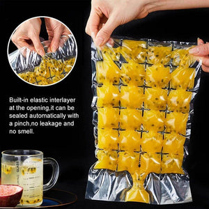 Self-Sealing Ice Cube Shaped Bags