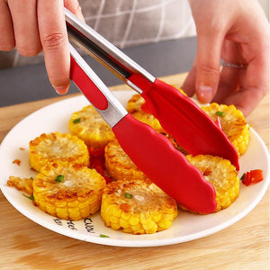 Stainless Steel Food Tongs with Silicone Tips
