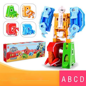 English Letters Deformed Dinosaur Toys