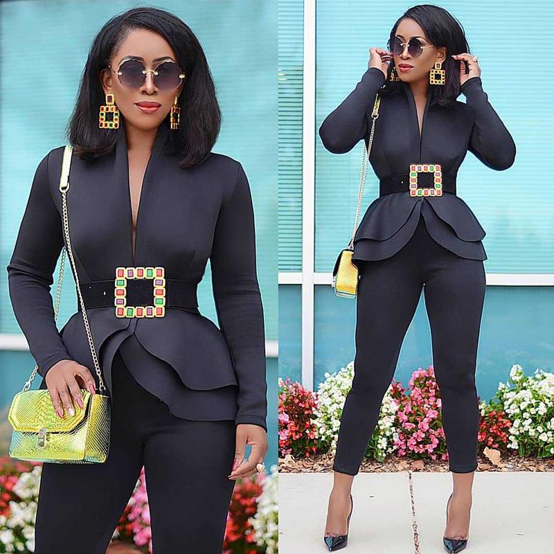 Fashion Ruffle Casual Suits