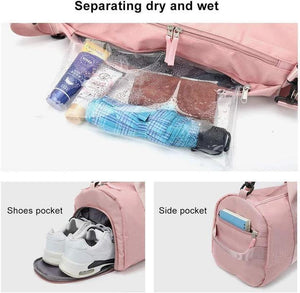 Gym & Travel Duffel Bag with Dry Wet Pocket --Free Shipping