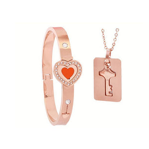 Couple Bracelets Lock and Key Set