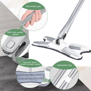 Rotatable X-shaped Hands-free Tablet Mop